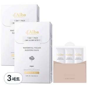 달바 워터풀 슬리핑팩 4ml x 24p + 키트 4ml x 3p 세트, 3세트, 108ml