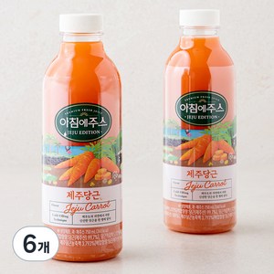 아침에주스 제주당근 주스, 6개, 750ml