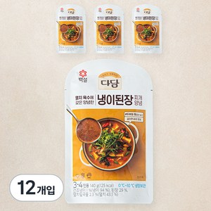 다담 냉이 된장찌개 양념, 140g, 12개입