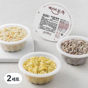 베이비본죽 완료기 이유식 D세트, (한우두부미역진밥 + 돈안심콩나물진밥 + 에그치킨리조또 + 단호박사과진밥) x 200g, 2세트