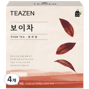 티젠 보이차, 0.7g, 100개입, 4개