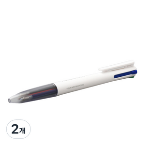 카코 이지 4in1 원터치 노크식 멀티펜 0.5mm, 화이트, 2개