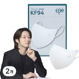 이비에 4중필터 새부리형 컬러 패션 마스크 대형 KF94, 30개입, 2개, 화이트