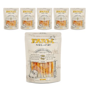 FARM 네츄럴 크런치앤츄이 사시미 껌 8p, 혼합맛(소가죽/닭고기), 60g, 6개