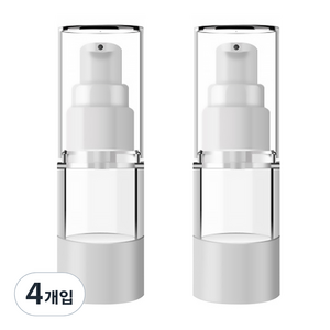 DM 뷰티 휴대용 펌프 로션 공병 플랫 진공 15ml, 혼합 색상, 4개