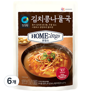 호밍스 김치콩나물국, 450g, 6개