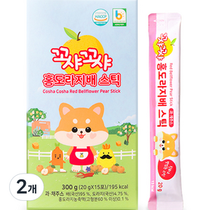 꼬샤꼬샤 홍도라지배 스틱 15p, 300g, 2개