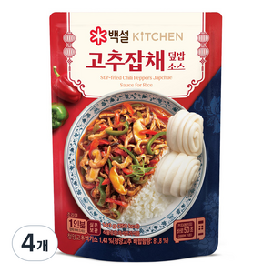 백설 고추잡채 덮밥 소스, 4개, 140g