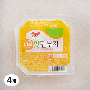 일가집 맛 단무지, 250g, 4개