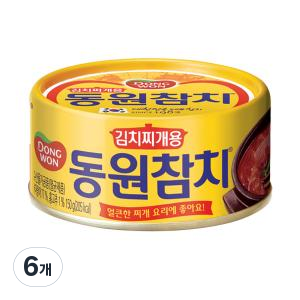 동원 참치 김치찌개용, 150g, 6개