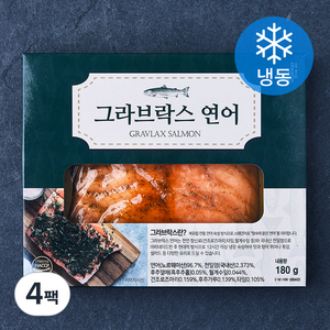 선도 노르웨이 그라브락스 연어 (냉동), 180g, 4팩