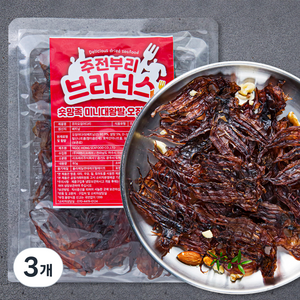 주전부리 브라더스 숏망족 미니대왕발 오징어다리, 80g, 3개