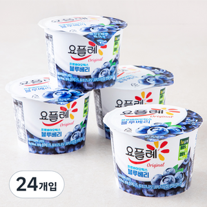 요플레 오리지널 요거트 블루베리, 180g, 24개입