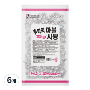 에코푸드 추억의 마블사탕, 1.25kg, 6개