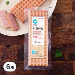 청정원 건강생각햄, 300g, 6개