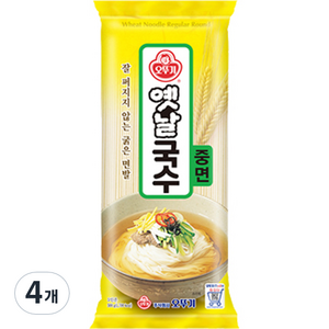 오뚜기옛날 국수중면, 500g, 4개