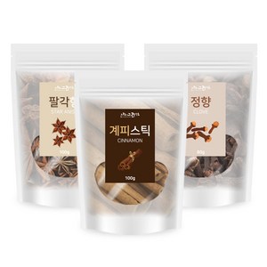 그린약초 뱅쇼 만들기 계피스틱 100g + 정향 80g + 팔각회향 100g 한차재료, 280g, 1세트