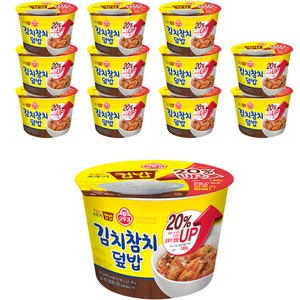 오뚜기 맛있는 컵밥 김치참치덮밥, 310g, 12개