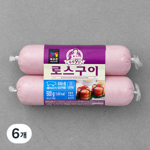 목우촌 주부9단 로스구이 햄, 250g, 6개