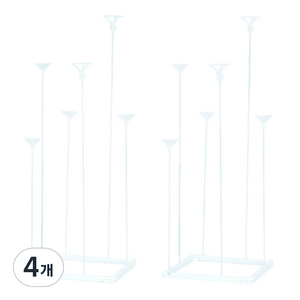 조이파티 사각 풍선스탠드 53cm, 화이트, 4개