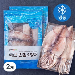 곰곰 국산 손질 오징어, 600g, 2개