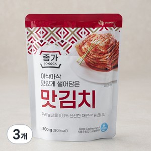 대상 종가 맛김치 파우치, 200g, 3개