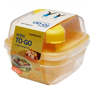 락앤락 투고 샐러드 도시락 용기 950ml, 옐로우, 1개