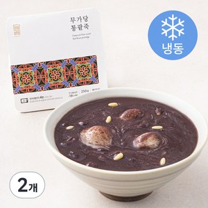 담꽃 무가당 통팥죽 (냉동), 250g, 2개
