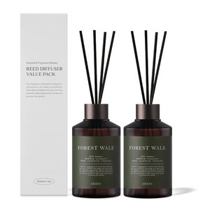 에이센트 네이처 실속형 디퓨저, 포레스트워크, 200ml, 2개