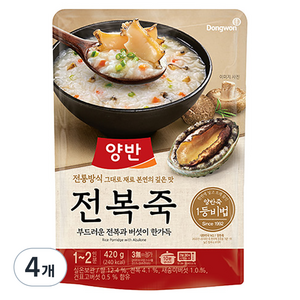 양반 전복죽, 420g, 4개