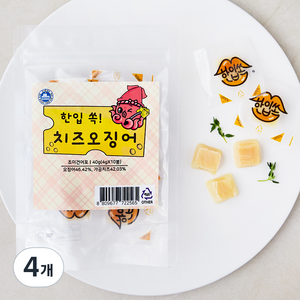 건어물학교 한입 쏙 치즈오징어 10p, 40g, 4개