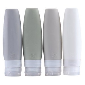 여행 다목적 실리콘 공병 90ml x 4종 세트 A형, 혼합색상, 1세트