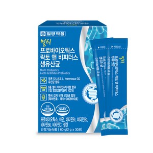 일양약품 멀티 프로바이오틱스 락토 앤 비피더스 L 람노서스 GG 생유산균 30p, 60g, 1개