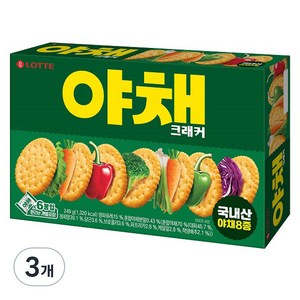 롯데웰푸드 야채 크래커, 3개, 249g