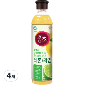 홍초 레몬&라임 음용식초, 900ml, 4개