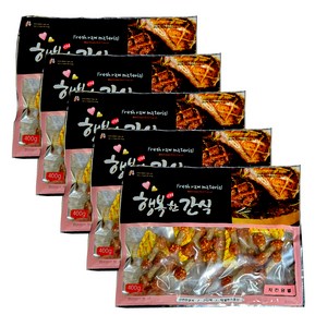 행복한간식 강아지 사사미 간식 400g, 치킨 덤벨맛, 5개