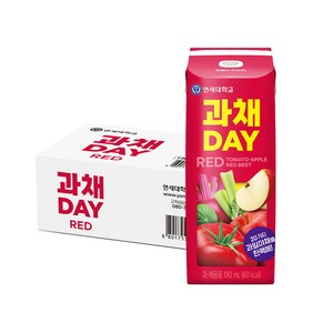 연세유업 과채데이 음료 레드, 190ml, 24개