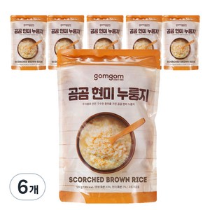 곰곰 구수한 끓여먹는 현미 누룽지, 500g, 6개