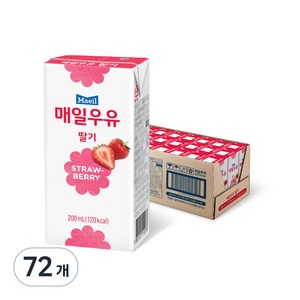 매일우유 멸균 딸기, 200ml, 72개