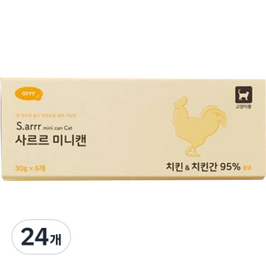 동원아르르 생후 3개월령 이후 사르르 미니캔 캣 간식, 닭, 30g, 24개