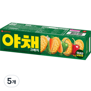 롯데웰푸드 야채 크래커 과자, 83g, 5개