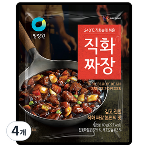 청정원 직화짜장 분말, 80g, 4개