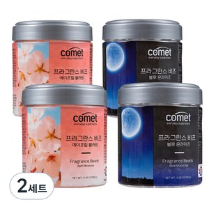 코멧 프라그란스비즈 차량용 방향제 180g x 2p, 블루문라이즈 + 에이프릴블라썸, 2개