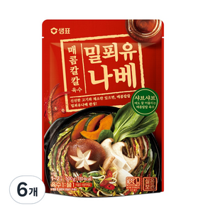 샘표 매콤칼칼 밀푀유나베 육수, 500g, 6개