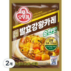 오뚜기 백세 발효 강황 카레 순한맛, 80g, 2개