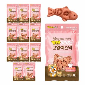 에이비에스엘 고양이 뽀로로 맛있는 스낵, 혼합맛(연어/새우/닭고기), 40g, 12개