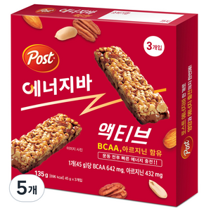 포스트 에너지바 액티브 3p, 135g, 5개