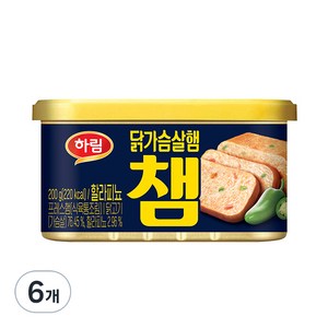 하림 챔 할라피뇨, 200g, 6개