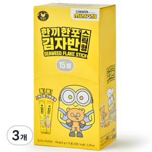 만전김 미니언즈 한끼한포 스틱 김자반, 150g, 3개