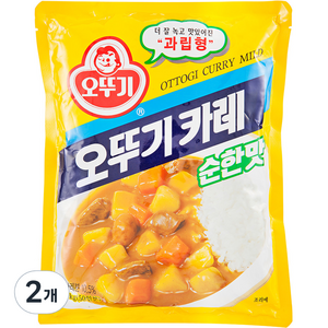 오뚜기 카레 순한맛, 1kg, 2개